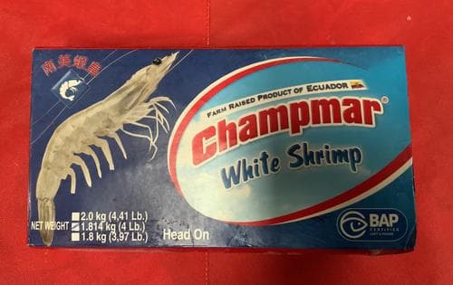 WHITE SHRIMP H/O - 10/20 - 6X4LBS