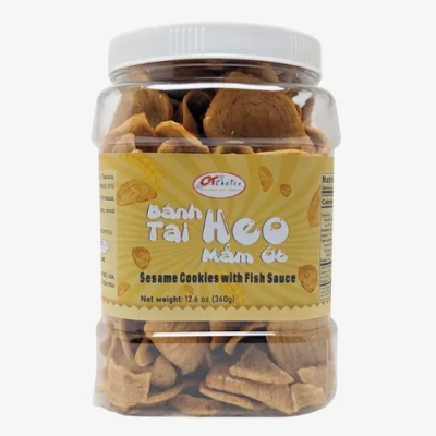 BANH TAI HEO MAM OT - SESAME COOKIES W/FISH SAUCE 